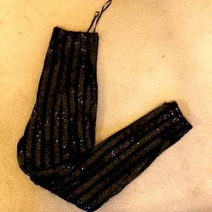 High Waisted Sequins Pants